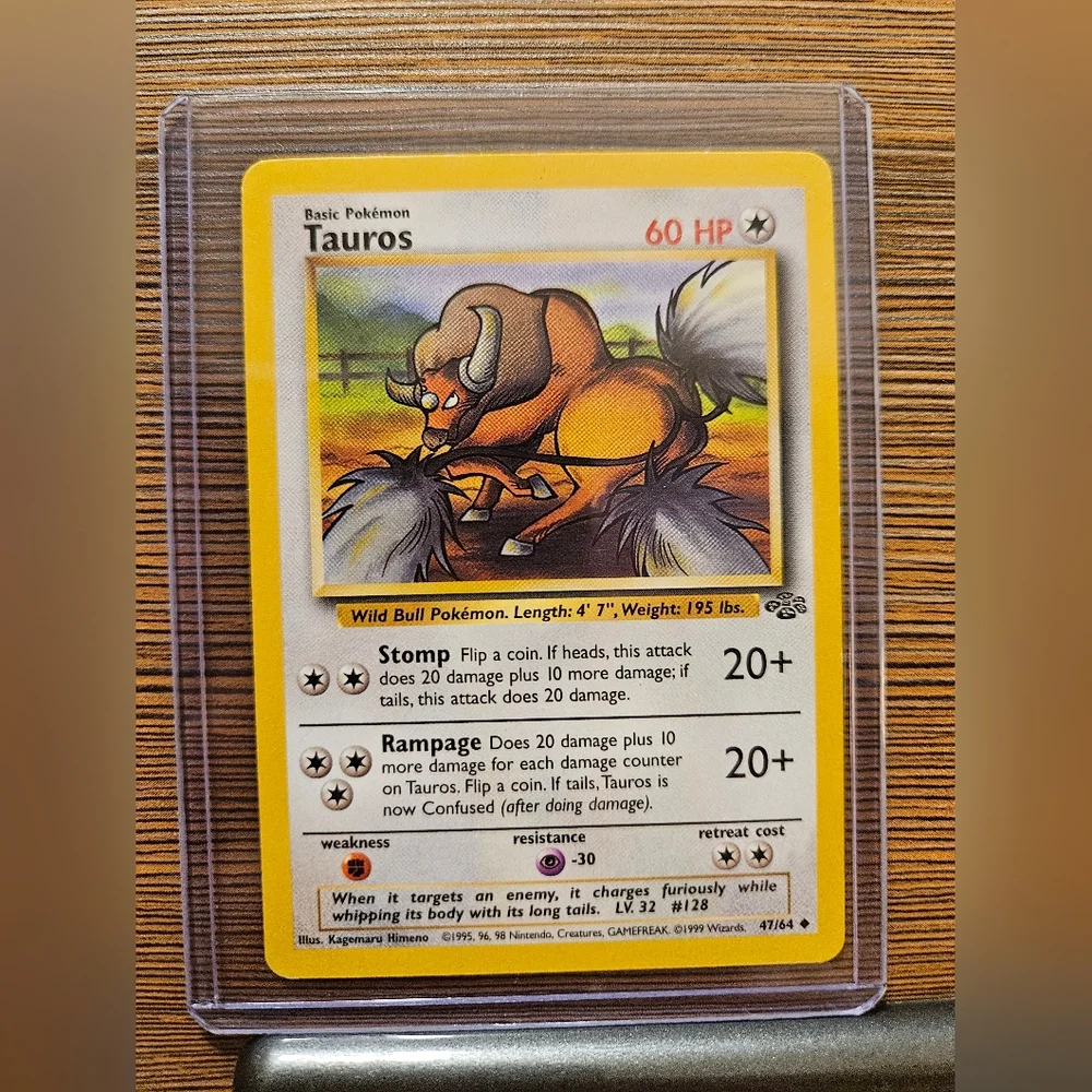 Pokemon Jungle Tauros 47/64 Jungle Trading Card